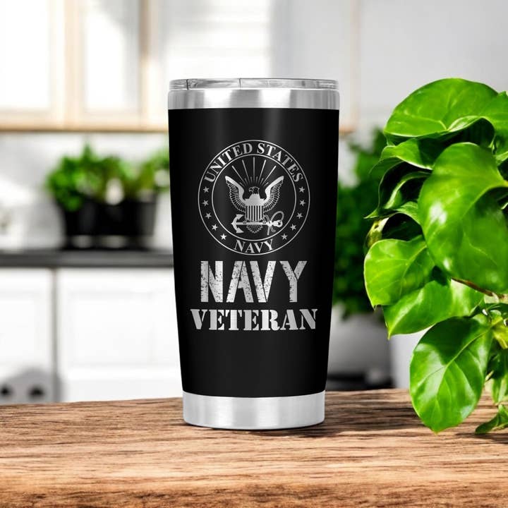 Candle Maker Dude - Wholesale Insulated Mug/Tumbler - Navy Veteran Tumbler, veteran gift, birthday gift, gift for her, gift for him2