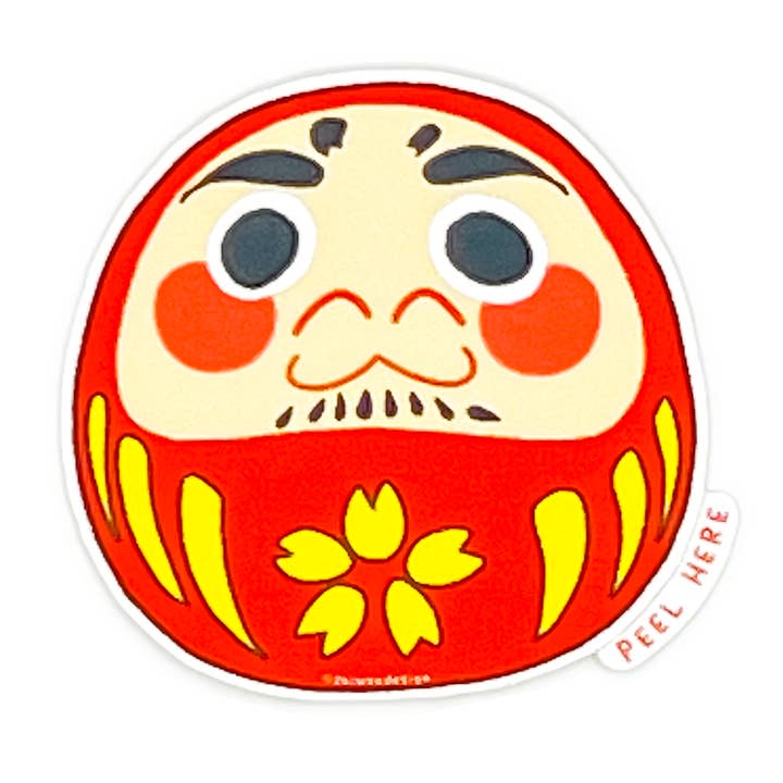 Daruma Vinyl Sticker for wholesale by Zhi Wen Design