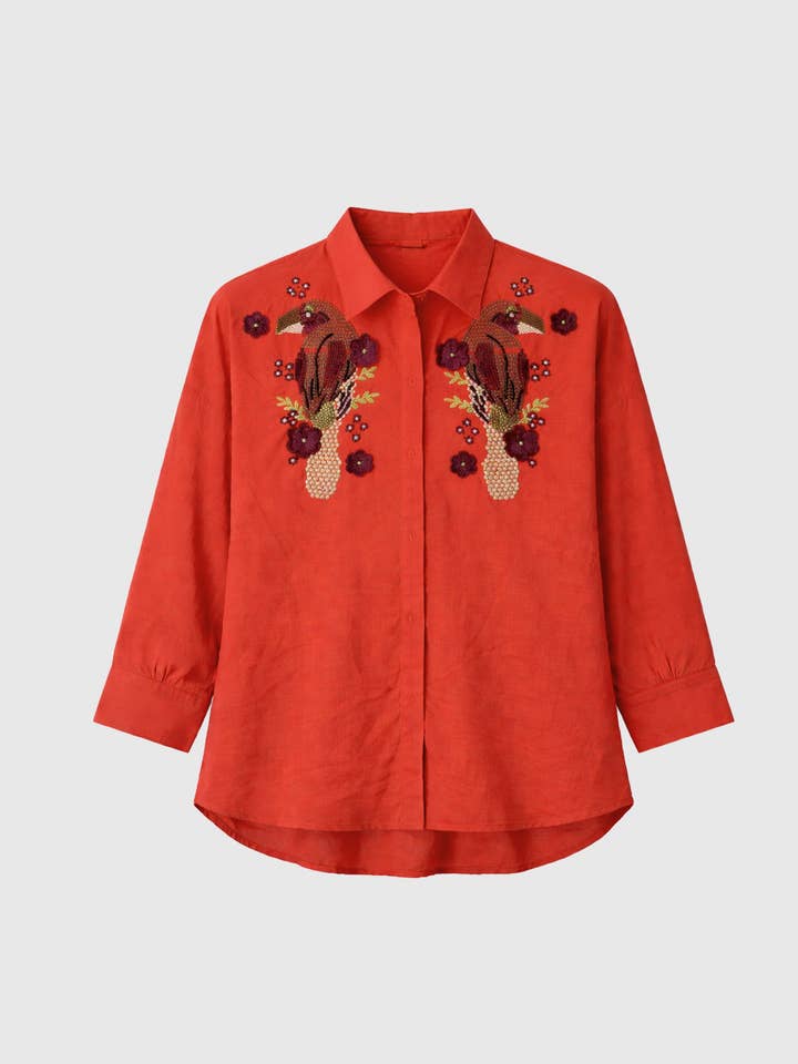 CAMISA SHANNYLA laranja por atacado de An'ge