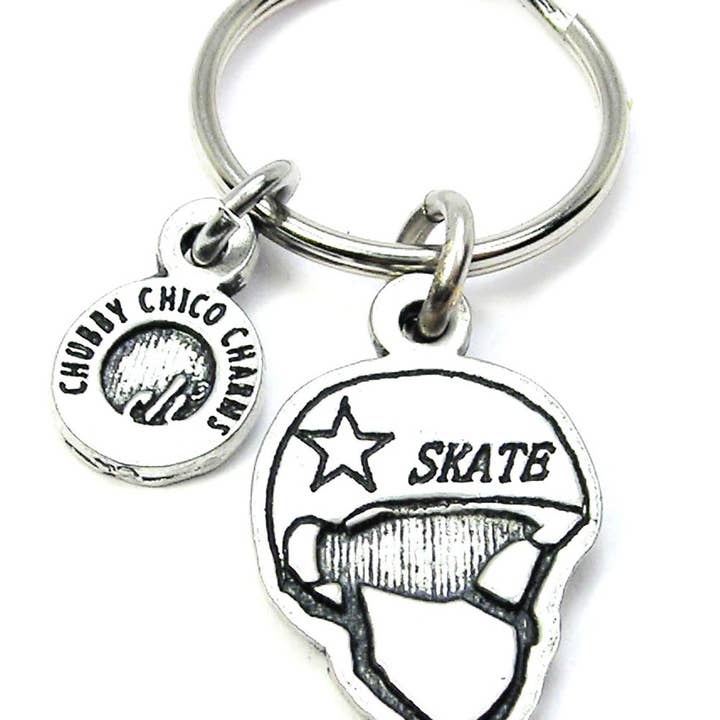 Skate Helmet Key Chain Female Sports Teams Roller Derby for wholesale by Chubby Chico Charms
