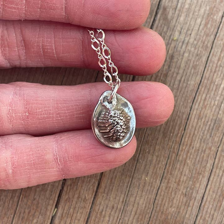 Tennessee Pine Conelet 1 Tiny Necklace (Four Metal Options) for wholesale by Ozark Impressions Jewelry