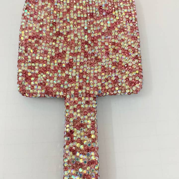 Ole - Wholesale Compact mirror - Square Ceramic Rhinestone Hand Mirror M043014