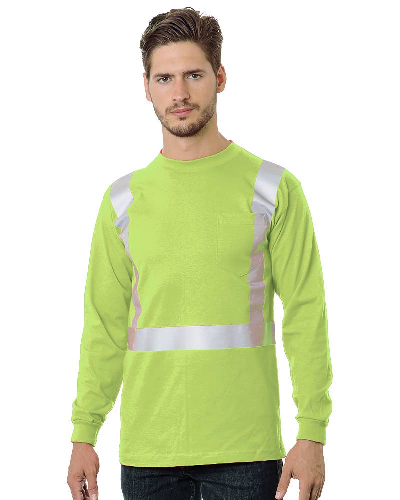 AST Sportswear - Wholesale Safety shirt – Men's - 3782 Hi Vis L/S Pocket 50/50