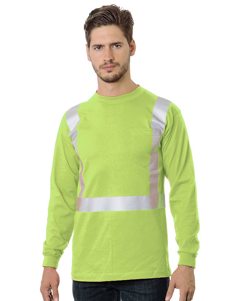 AST Sportswear - Wholesale Safety shirt – Men's - 3782 Hi Vis L/S Pocket 50/500