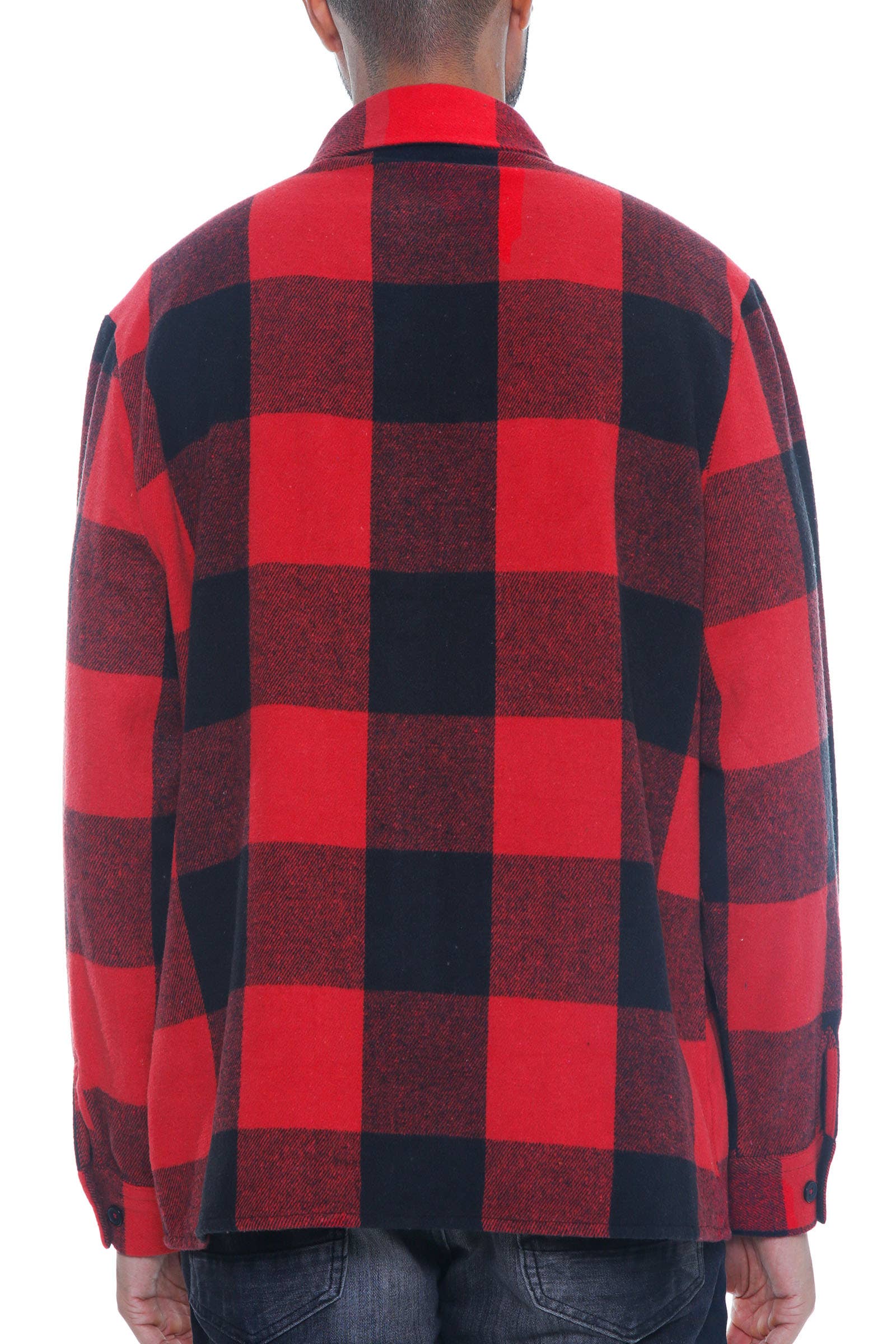 WEIV - Vente Veste-chemise – homme - Manteau en flanelle souple à carreaux pour hommes2