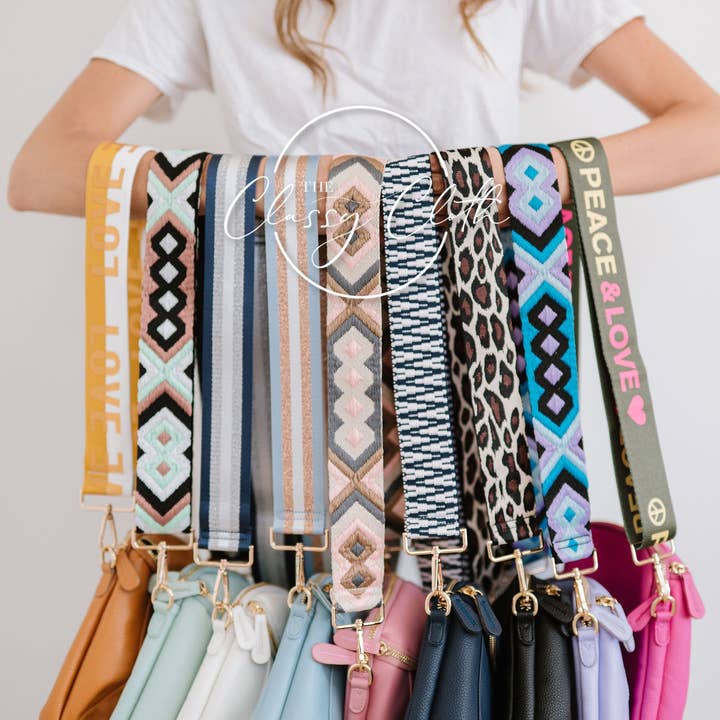 The Classy Cloth WS - Wholesale Crossbody Bag - Women's - Corinne Crossbody Bag - Sea Glass - Mint Black Brown Geo RTS9