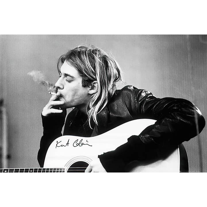 Close Up GmbH – Engroshandel Plakat – Nirvana Plakat Kurt Cobain Rygning & Guitar 61 x 91,5 cm