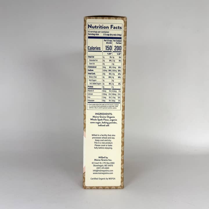 Maine Grains - Wholesale Pancake Mix - Spelt Pancake Mix - Case of 6