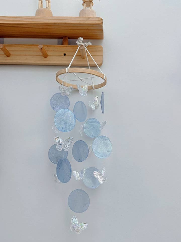 2+Butterfly Shell Suncatcher Hangings DPD1917 for wholesale by Dipped Shop