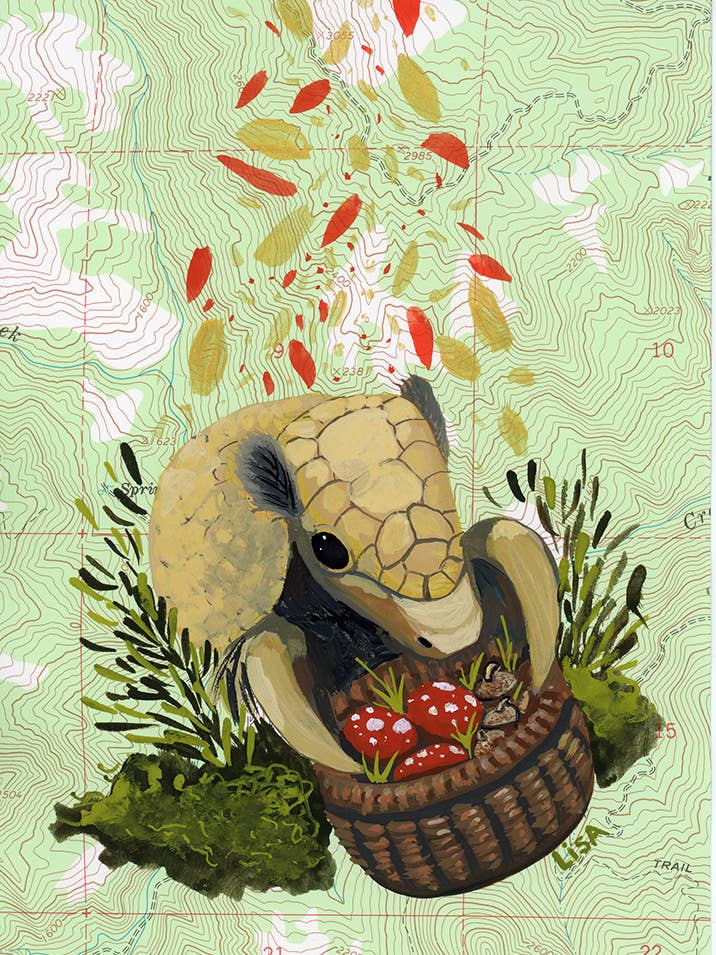 Panier d'amitié impression d'archives 8" x 10" pour la vente par Lisa Kurt art + illustration