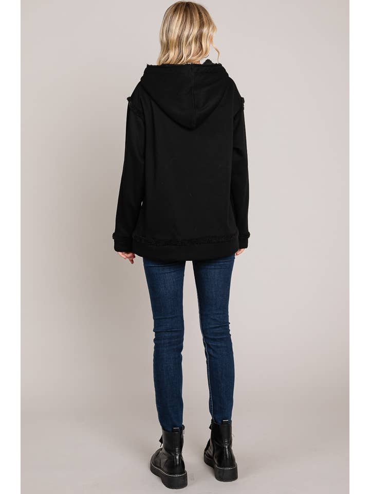 Cotton Bleu - Wholesale Hoodie - Women's - 64507 - "Women's Everyday Casual Faux Fur Lined Hoodie"