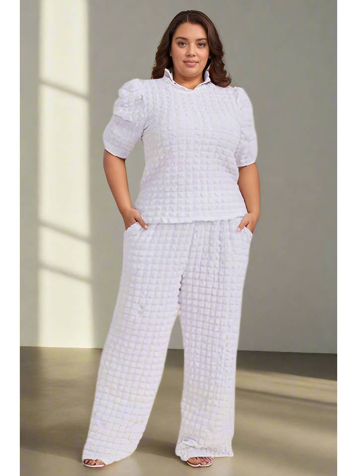 J2 FASHION - Wholesale Top & Pant Set (NOT Loungewear) - Women's - Textured two-piece set 1