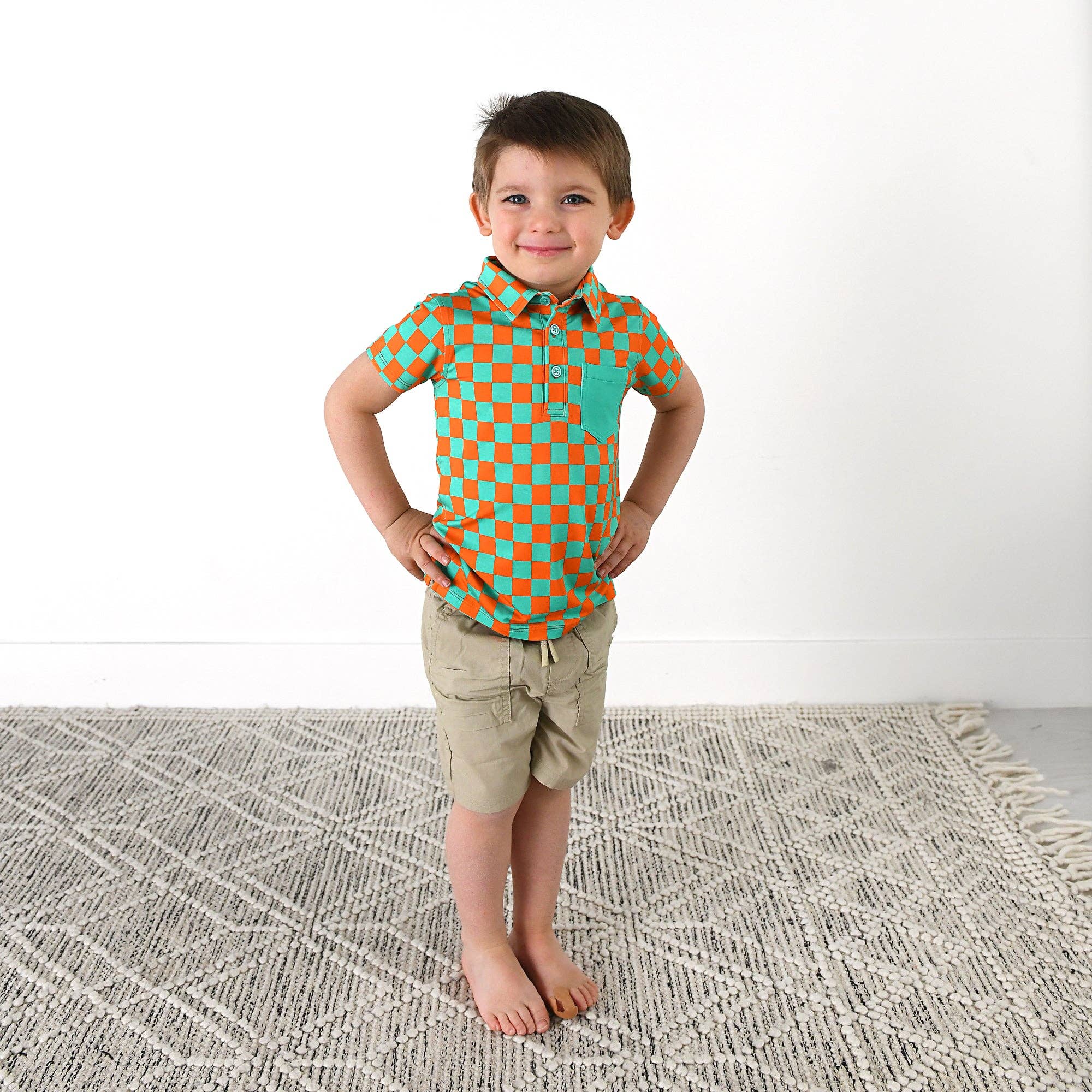 Gigi and Max - Wholesale Shirt - Kids - Spencer Checks POLO SHIRT2