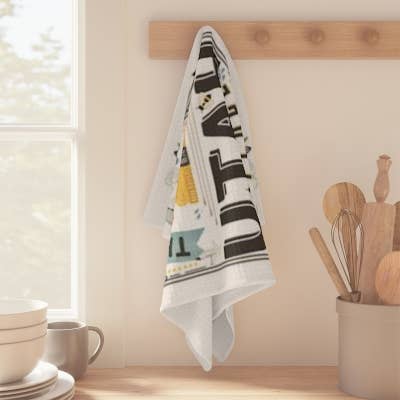 Huckleberry Moose by Lori Nawyn - Wholesale Tea Towel - Utah Kitchen Towel