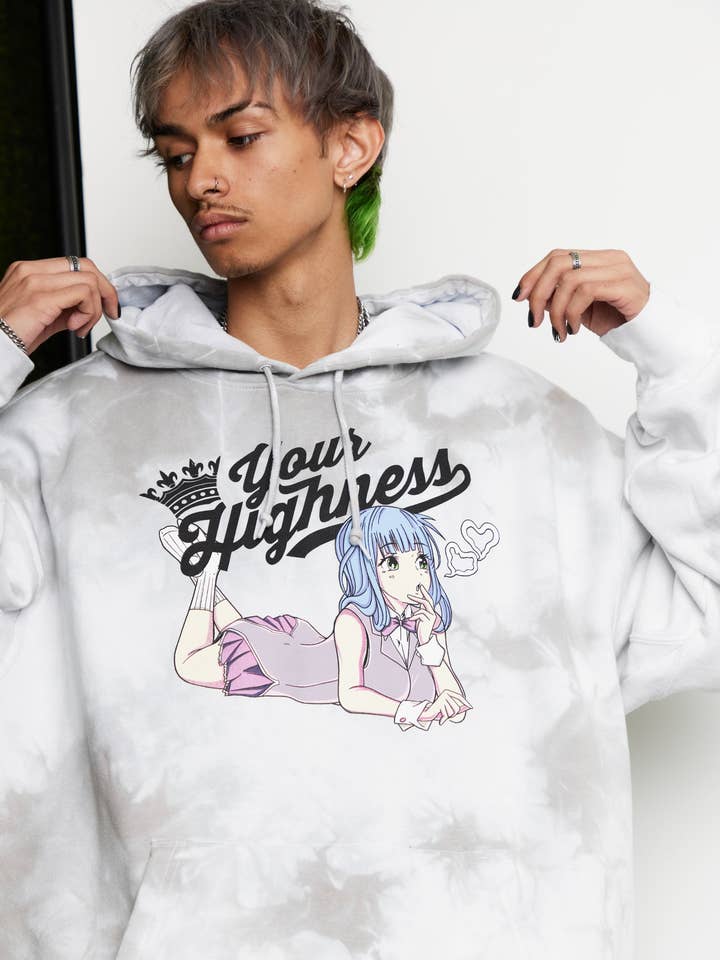 Felpa con cappuccio Smokin Bout You Grey Dye per la vendita all'ingrosso da parte di Your Highness