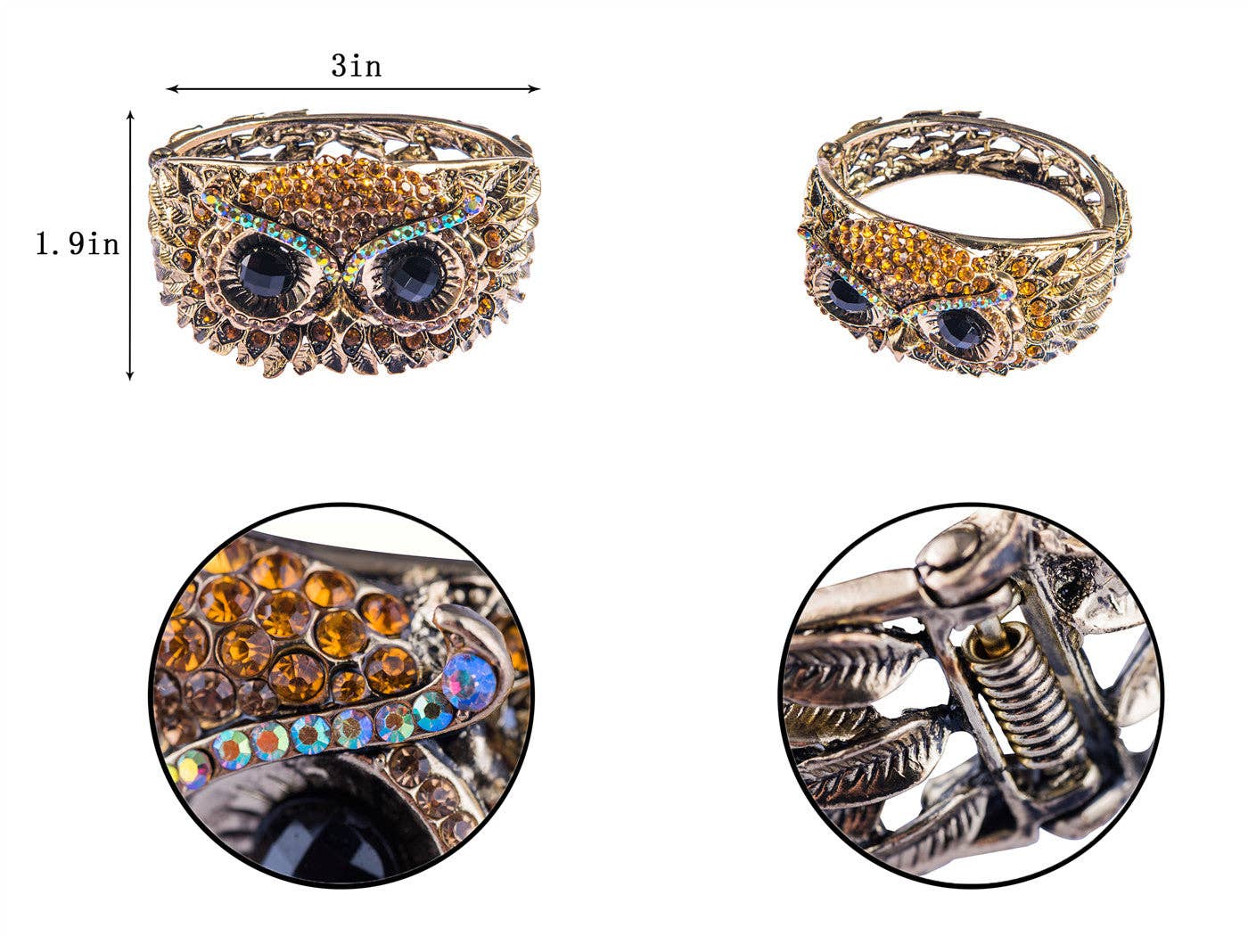 AK Brand - Wholesale Cuff Bracelet - Antique Owl Bird Cuff Bangle Bracelet10