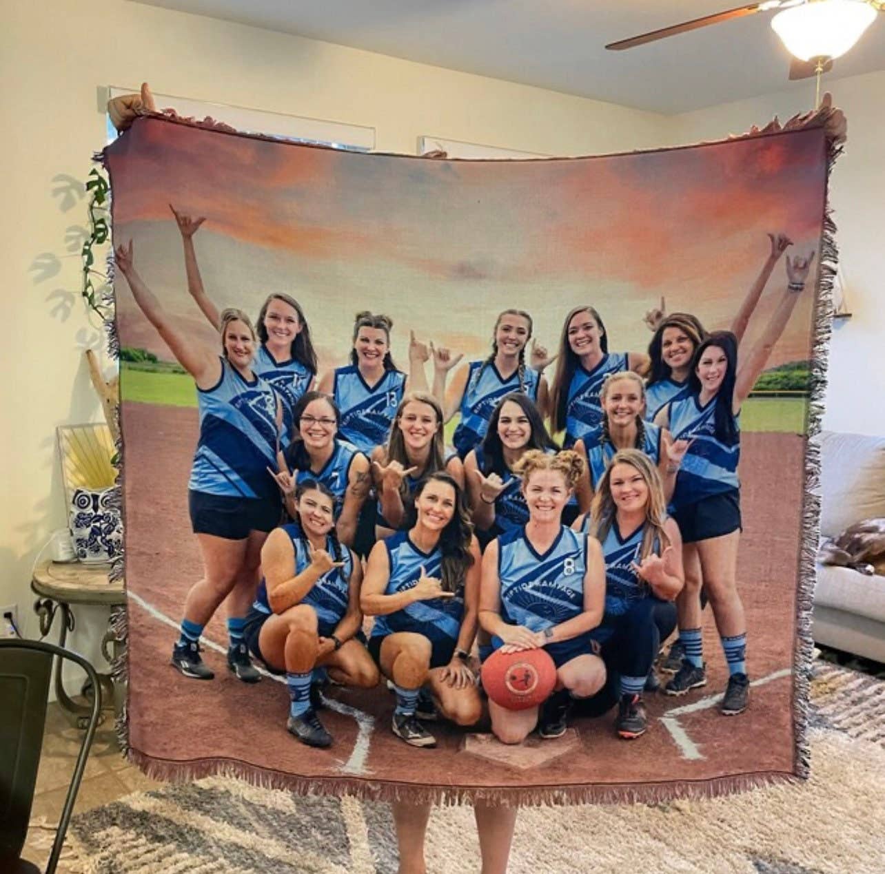 BloomAngel - Wholesale Throw Blanket - Personalized Groovy Retro Sublimated Cotton Throw - USA Made0