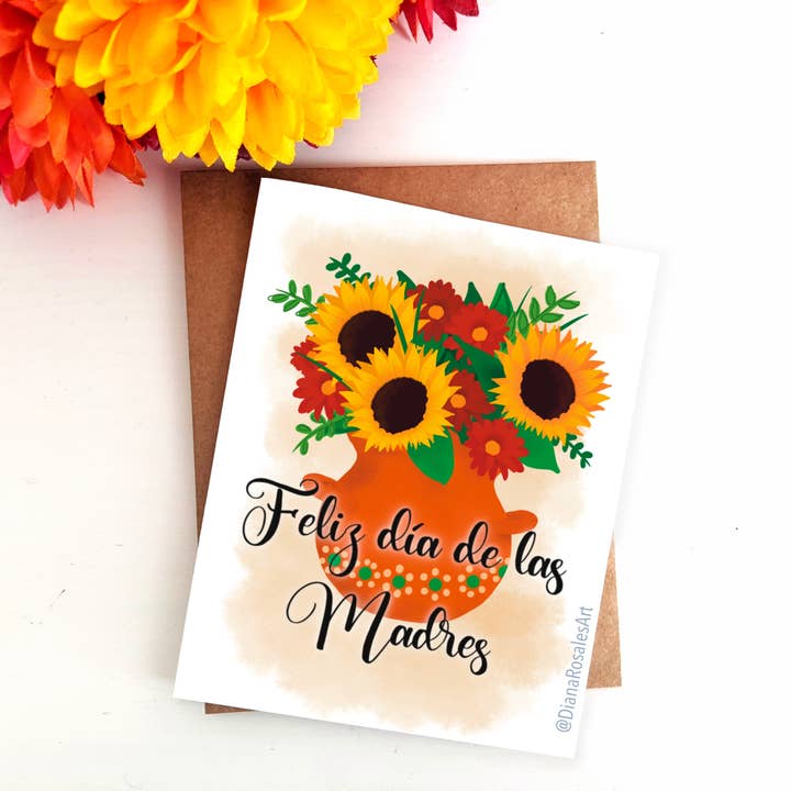 Dia De Las Madres Wenskaart voor wholesale door Diana Rosales Art