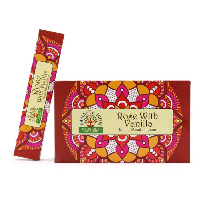 AW Artisan - Wholesale Incense - 12x Namaste Mandala Masala Incense - Rose and Vanilla2
