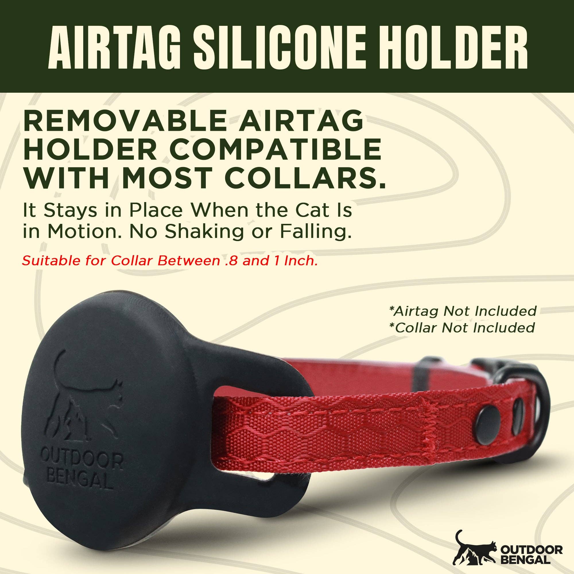 Outdoor Bengal - Wholesale Pet Collar - Cat - Airtag Holder for Cat Collar (3 Pack)2