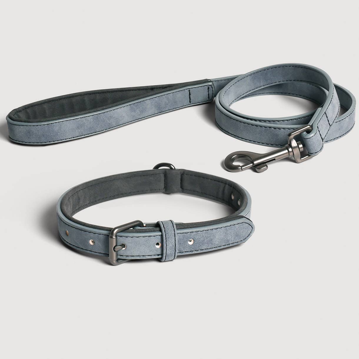 ne&no - Vente Collier – chien - Ensemble collier et laisse ne&no® en cuir vegan pour chiens4
