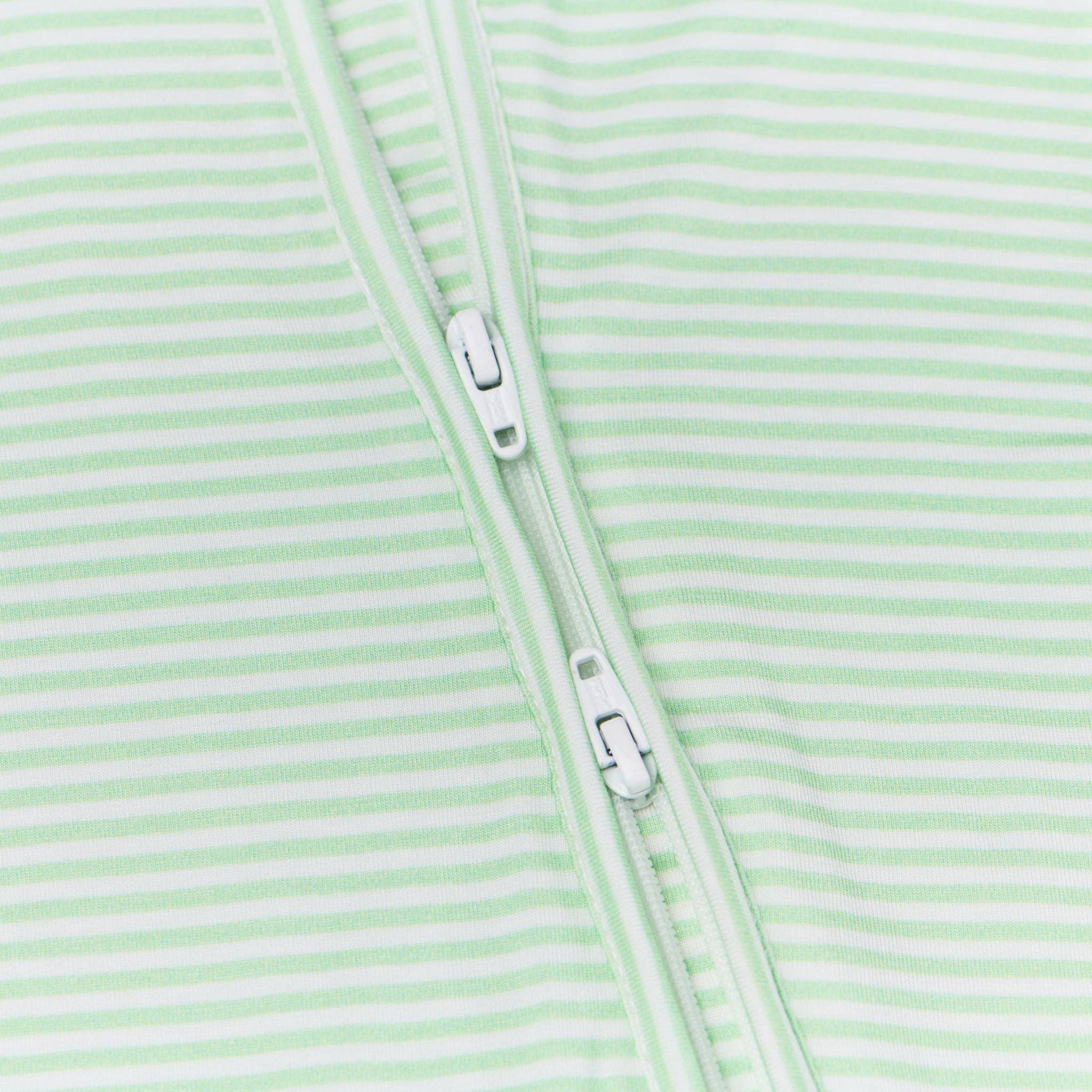 Motette - Vente Grenouillère – bébé - Dormeur en bambou à rayures poire6