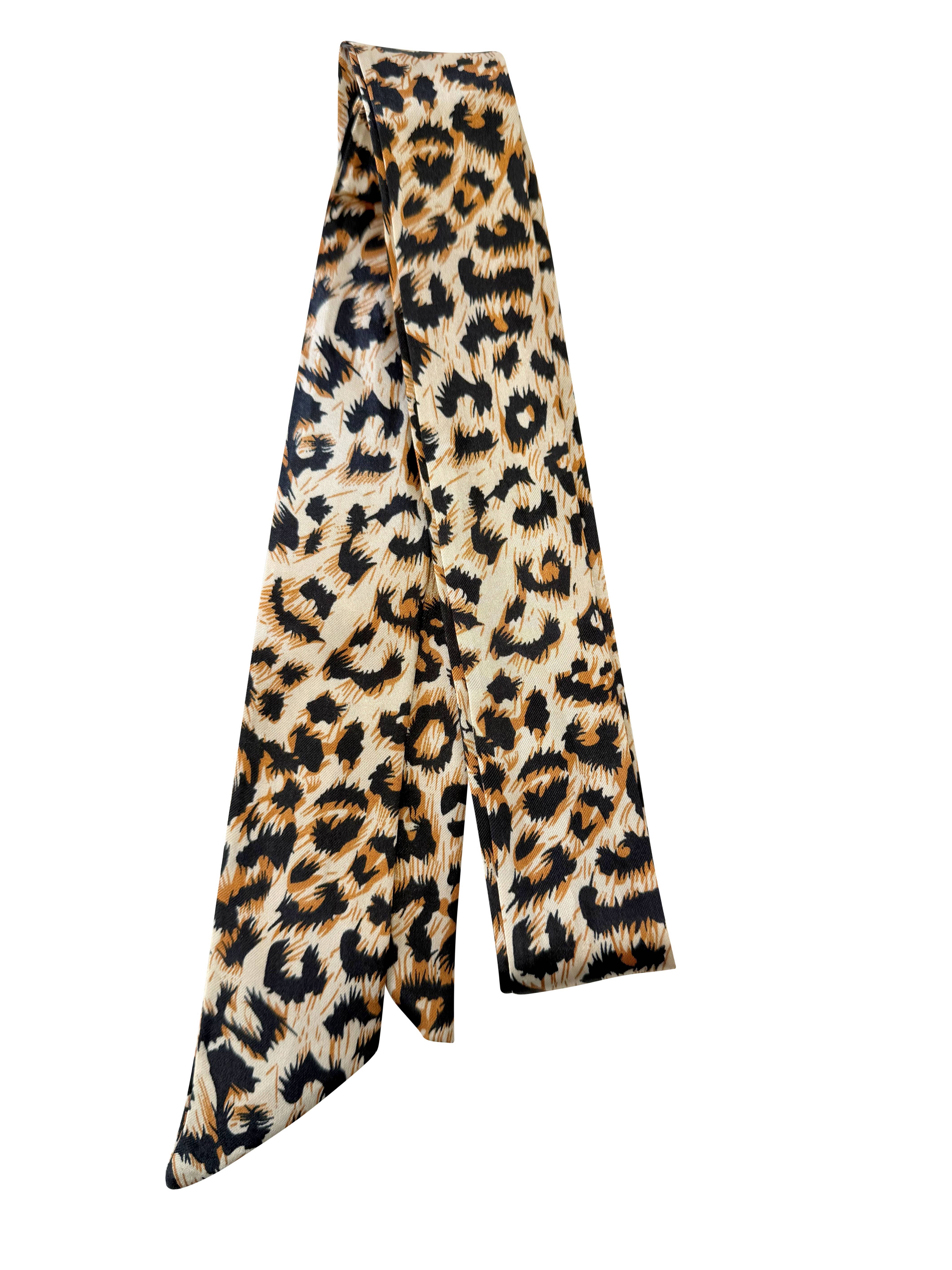 Gemelli - Wholesale Scarf - Women's - Knotted Cheetah Print Scarf Necklace0