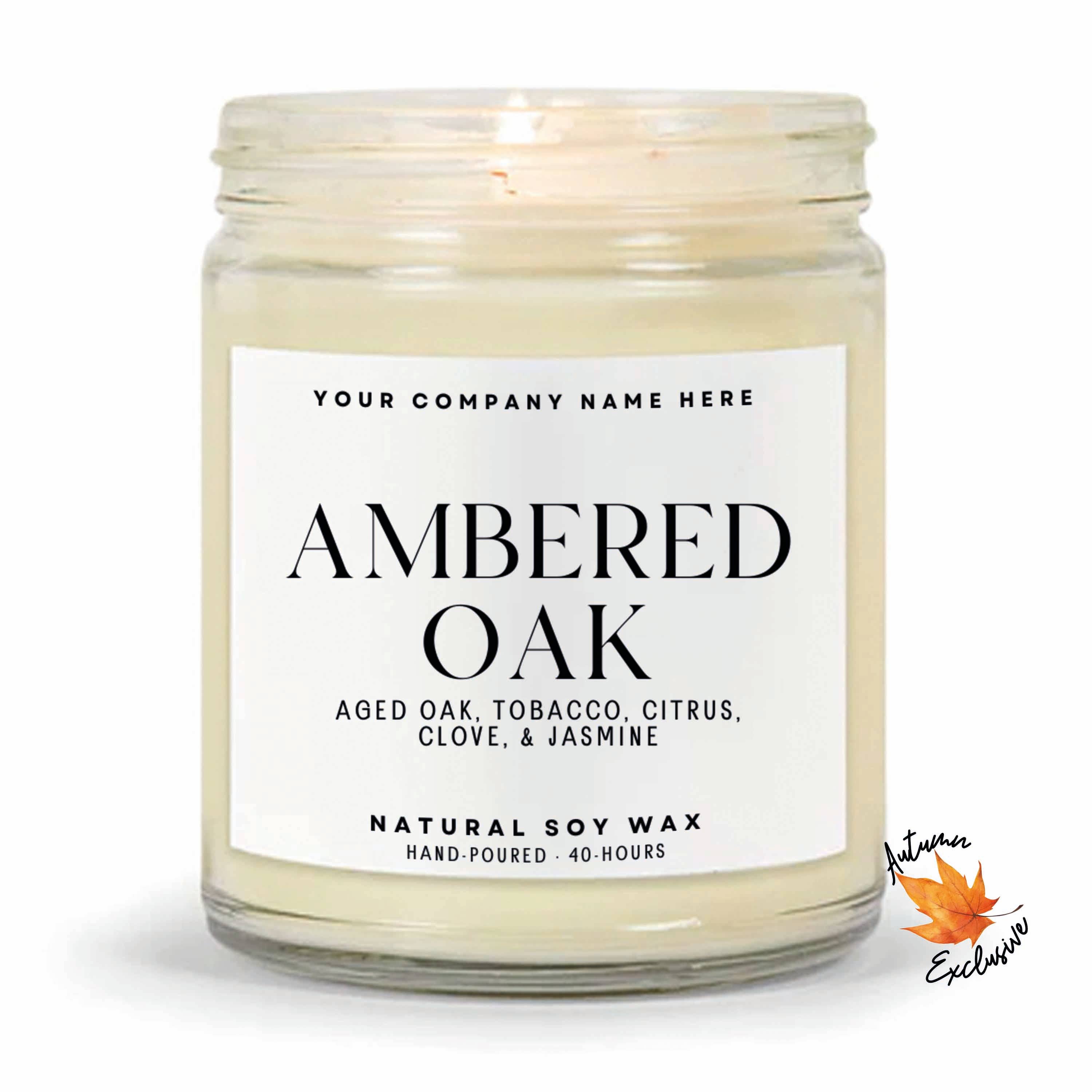 Candle Drop - Wholesale Jar/Filled Candle - Label Style 1 | Wholesale White Label Soy Candle | Clear Jar32