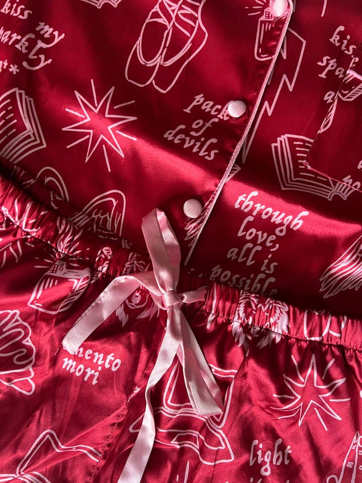 Liv Co - Wholesale Sleepwear Set - Women's - Starborn Heir Satin Pants Pajama Set2