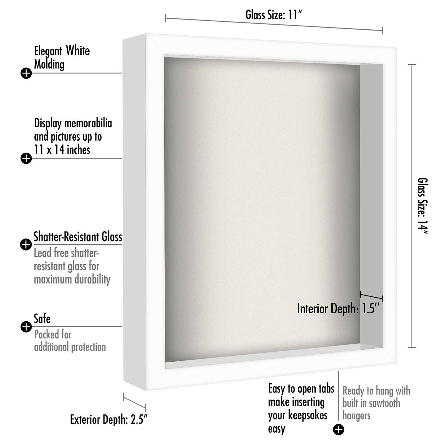 Americanflat - Wholesale Picture Frame - Americanflat Shadow Box Frame with Box Molding131