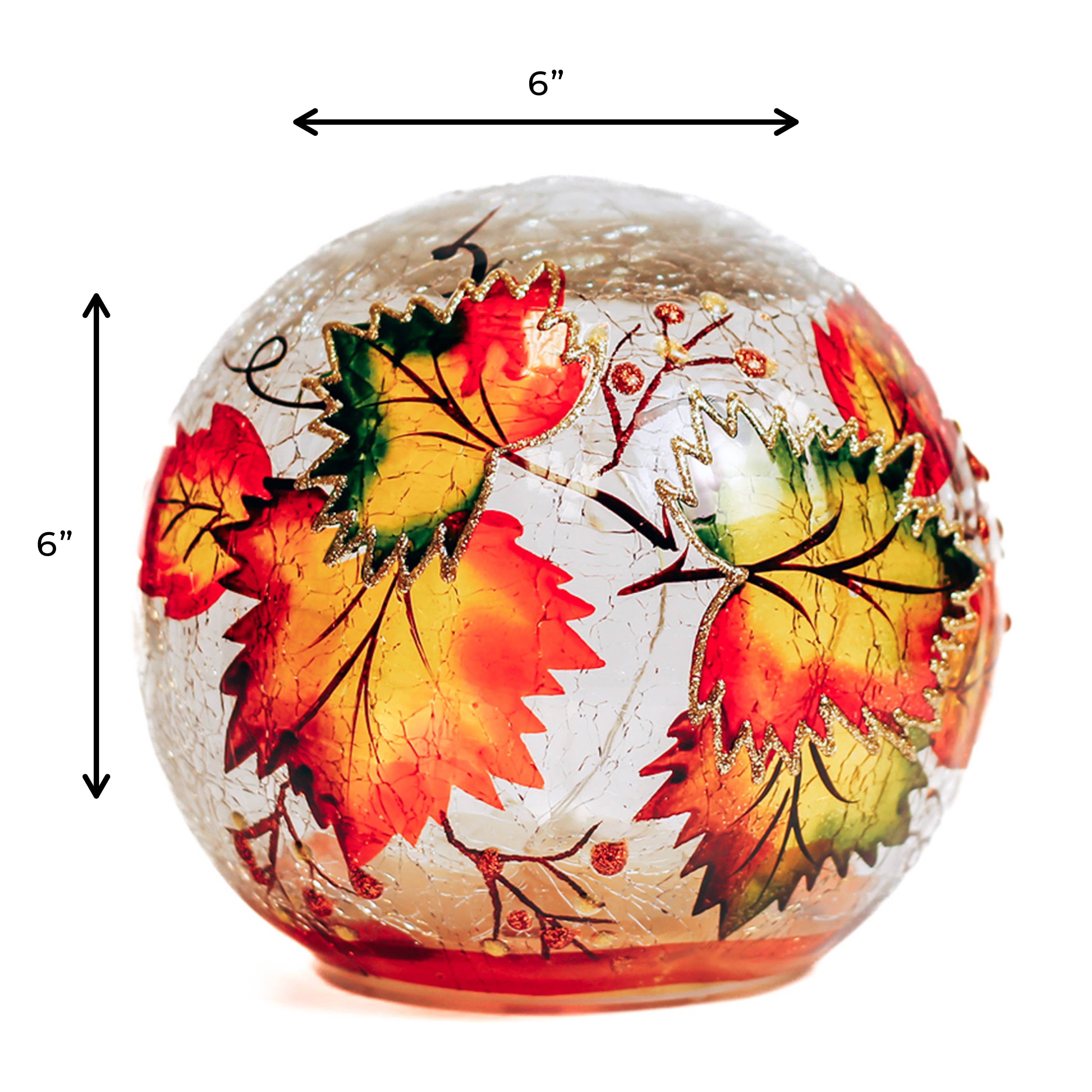 A Cheerful Giver - Vendita all'ingrosso Decorazioni da tavolo - Globo Fallen Leaves con luci a LED5