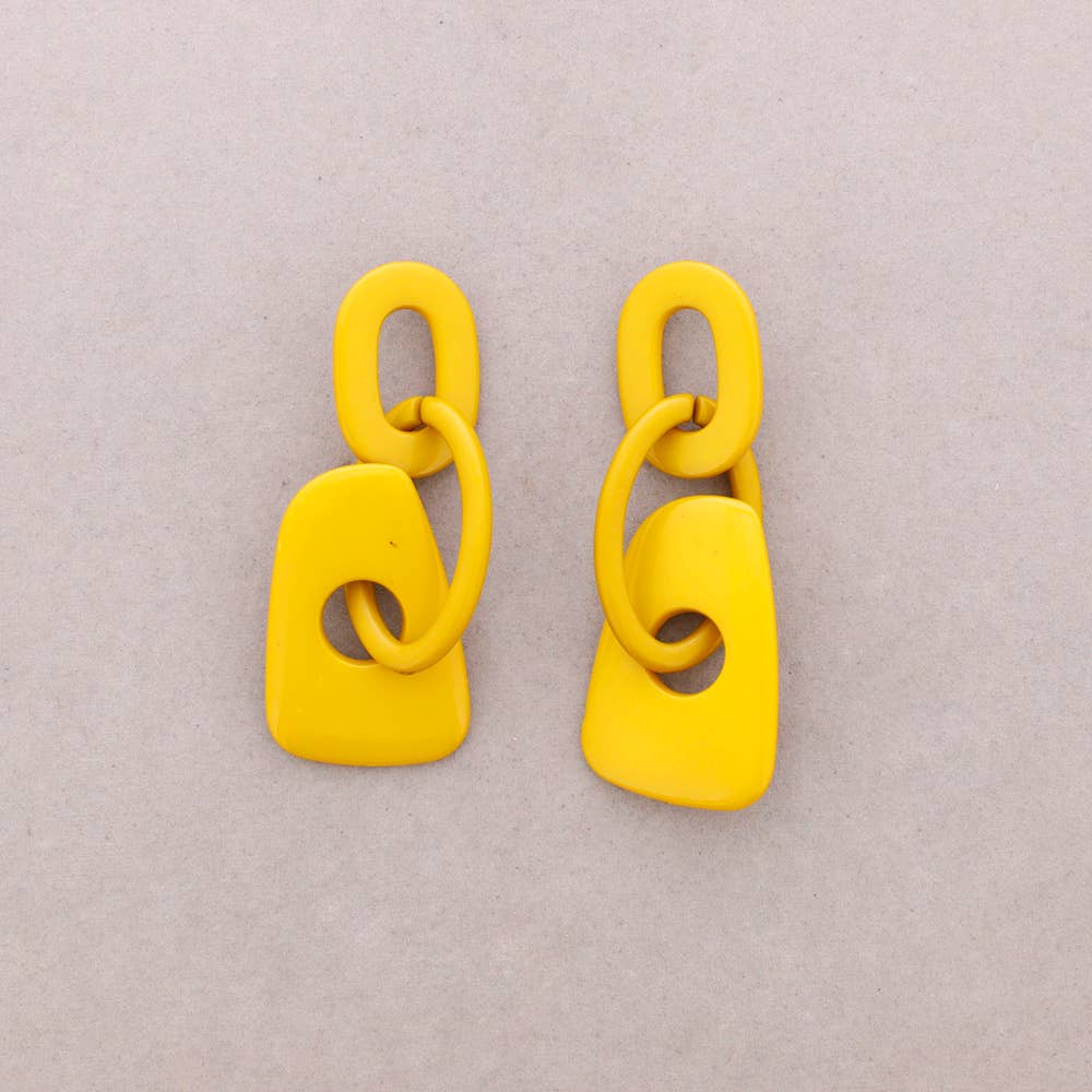 Sonata – wholesale Snap-smycken – Oregelbundna Länkörhängen i Harts3