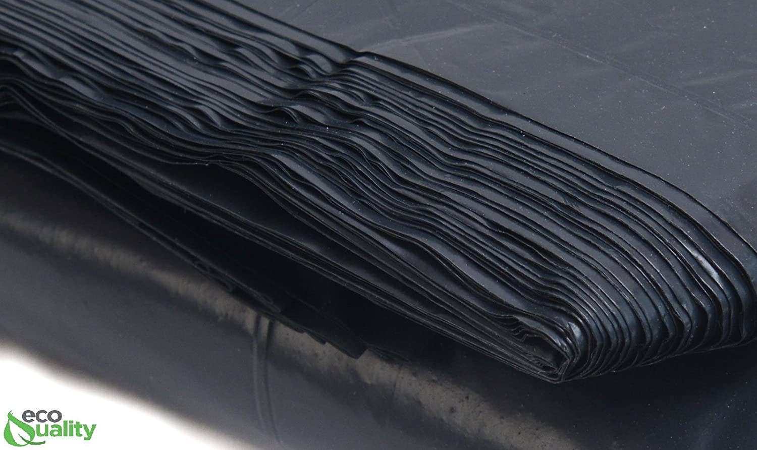 EcoQuality - Wholesale Trashcan/Trash Bin - 58 Gallon Extra Heavy Duty thickness 2.8 mil 40"W x 58"H Bla2