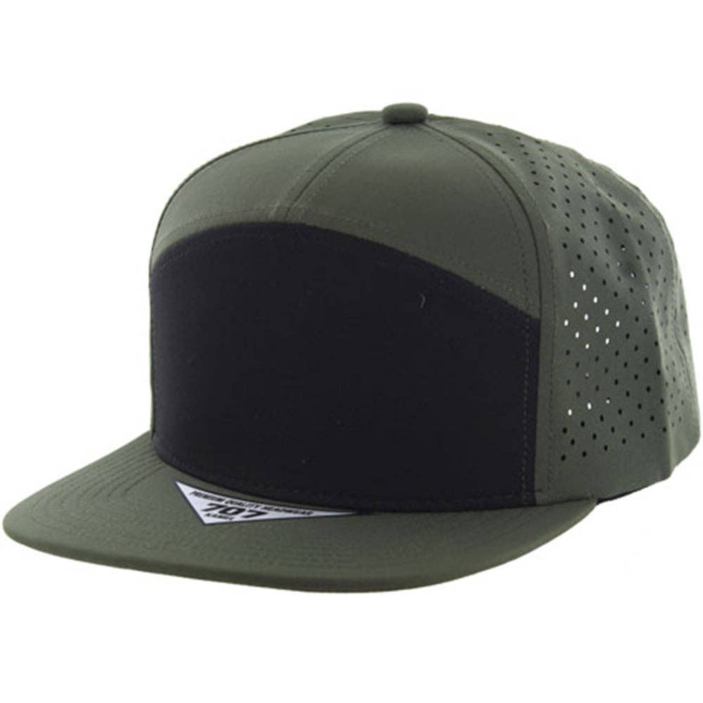 Zion Brand - Wholesale Flat Brim Cap - Unisex - BLANK 7 PANEL HYDRO SNAPBACK CAP9