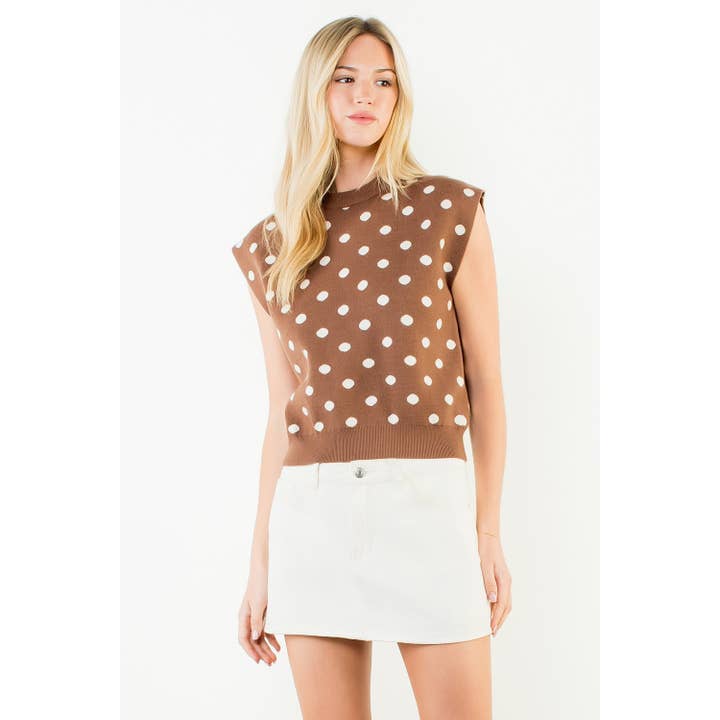 Sleeveless Polka Dot Top for wholesale by THML