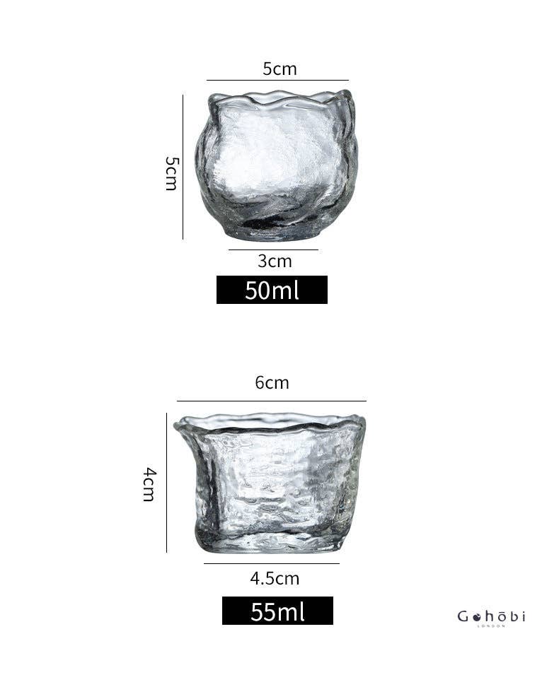 Gohobi （We cover U.S. import duties） - Wholesale Coffee/Tea Cup - Gohobi Handmade Wabi Sabi Round ans Square Glass Tea Cup15