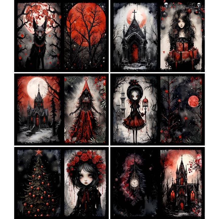 Gothic Halloween 1 Rice Papers, 8 x 10.5 inch (A4) for wholesale by Craft Kreatively