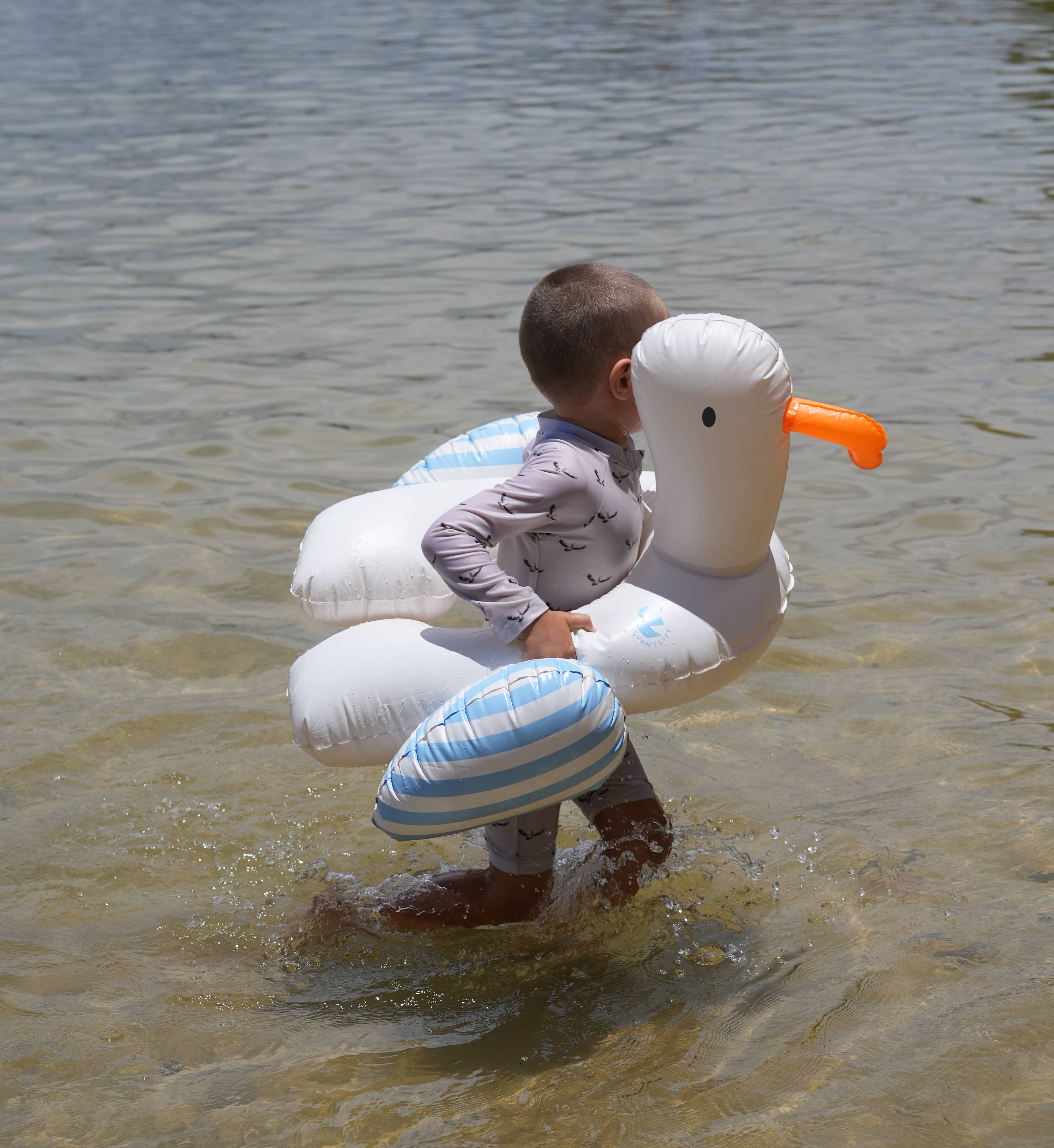 SUNNYLIFE - Vente Jeu gonflable - Anneau de piscine tubulaire pour enfants Sid the Seagull Blu6