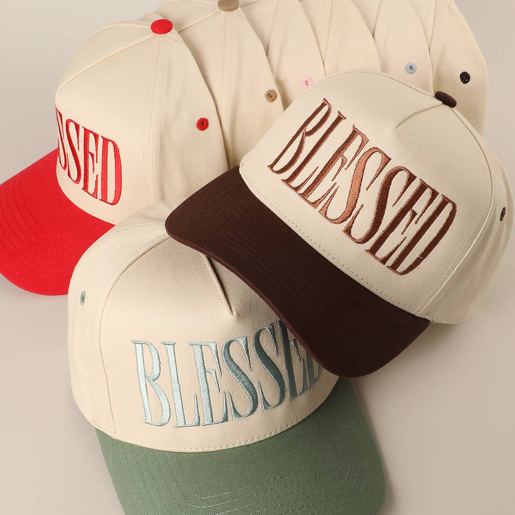 Fashion City – Engroshandel Trucker hat - Unisex – BLESSED Broderet Baseballkasket6