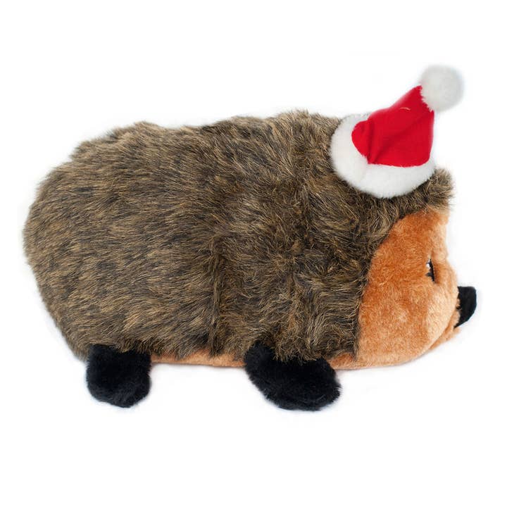 ZippyPaws - Wholesale Pet Plush Toy - Dog - Holiday Hedgehog - Christmas Dog Toy