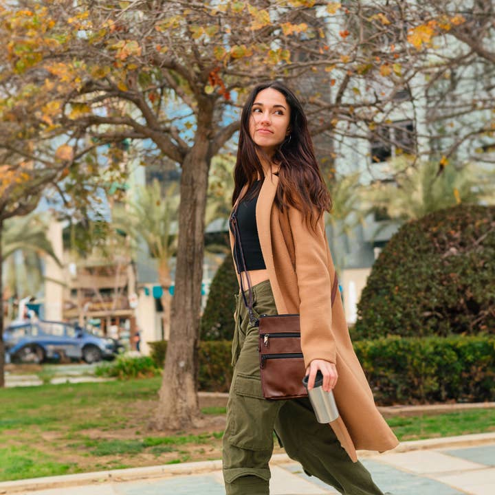 Nupouch / Nufoot - Wholesale Crossbody Bag - Women's - NEW! Milan Anti-theft 3 Zipper Crossbody: NYC Collection Mother's Day Gifts4