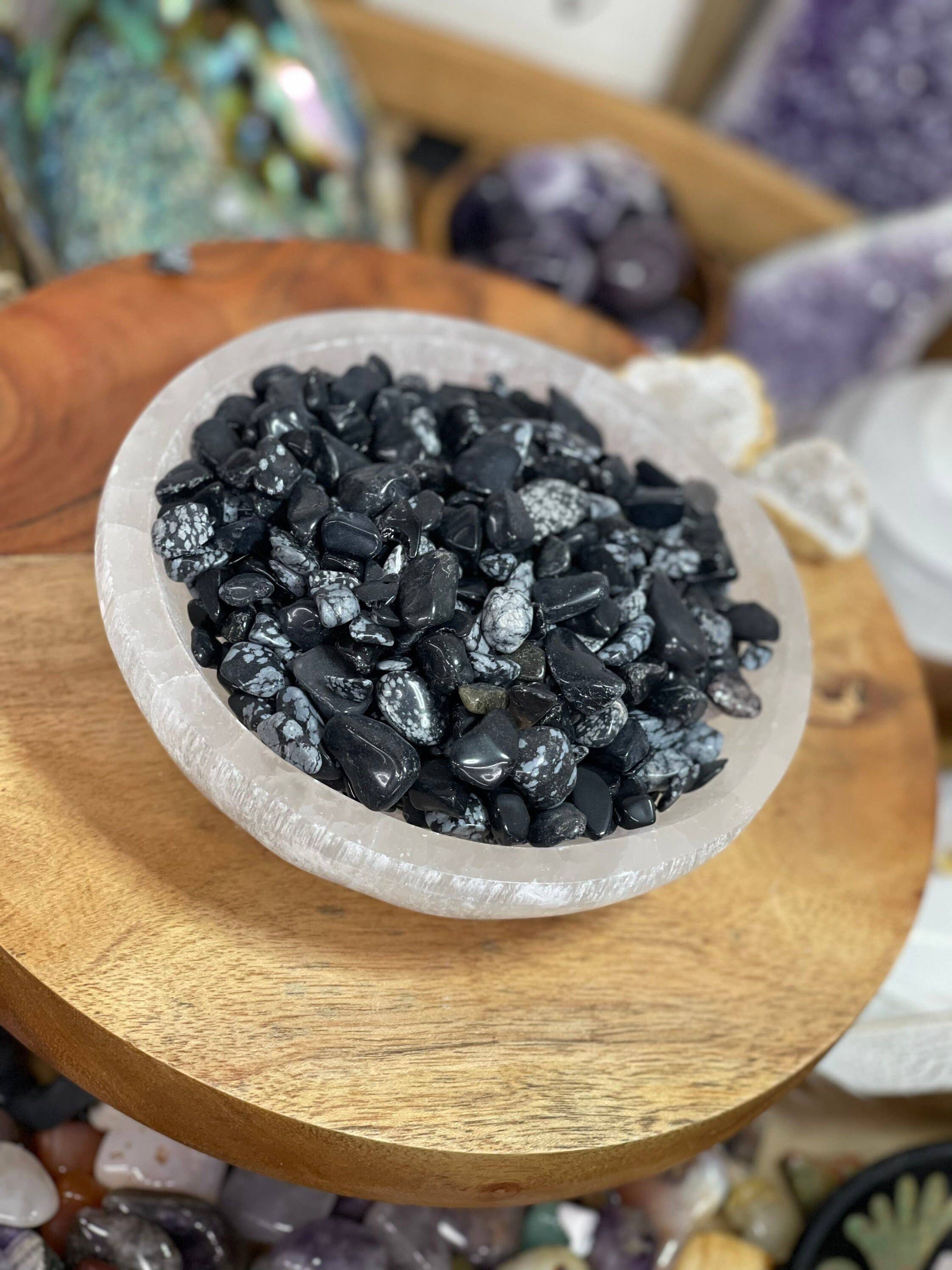 CaNatureLover – wholesale Spiritual stone/crystal – Natural Snowflake Obsidian Chip , Real Snowflake Obsidian chip ,  Snowflake Obsidian Loose Stone , Crystal chips , Snowflake Chips3