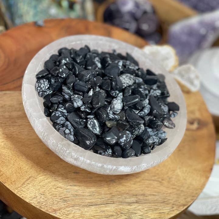 CaNatureLover - Wholesale Spiritual Stone/Crystal - Natural Snowflake Obsidian Chip , Real Snowflake Obsidian chip ,  Snowflake Obsidian Loose Stone , Crystal chips , Snowflake Chips3