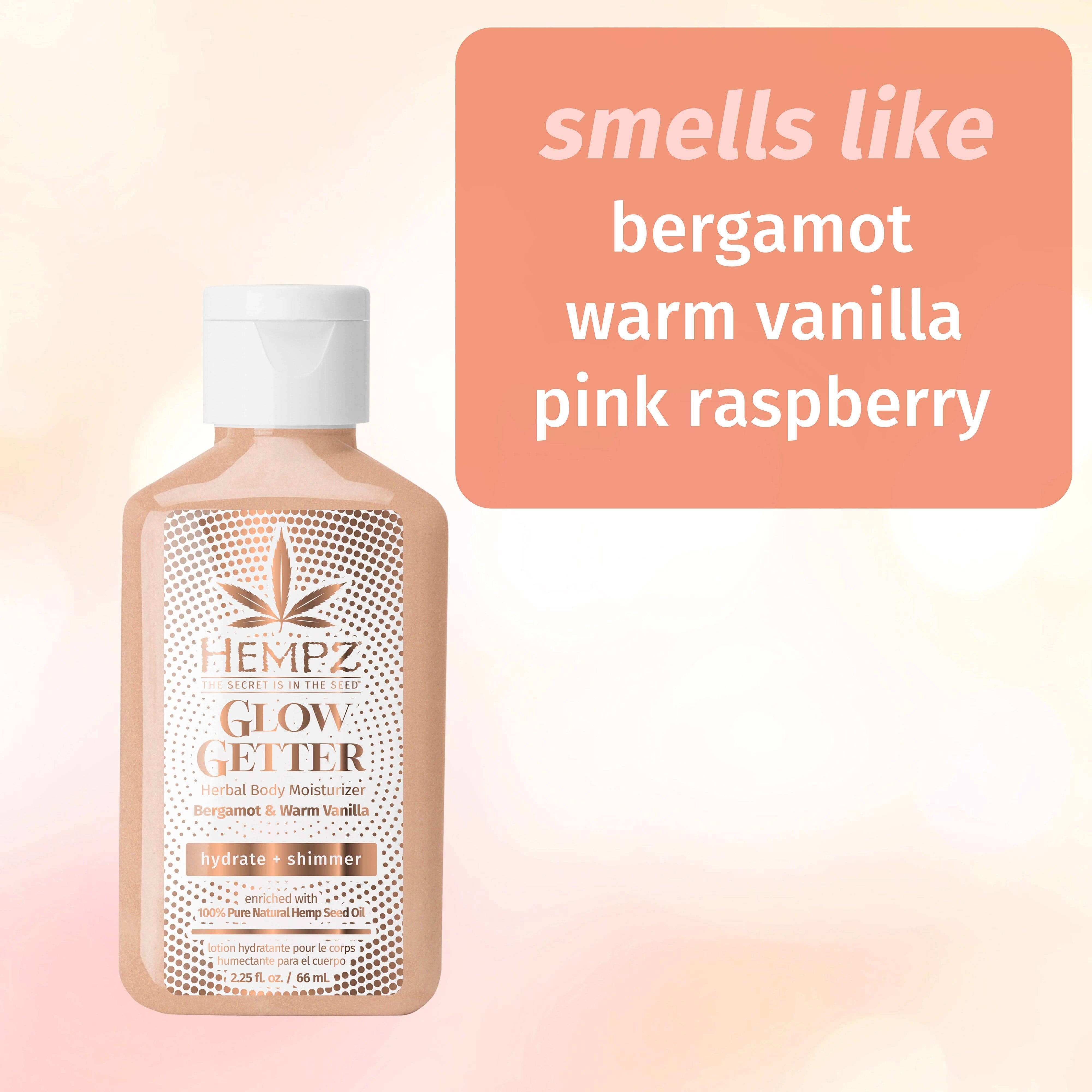 Hempz UK - Wholesale Body Cream/Lotion - Travel-Size Glow Getter Herbal Body Moisturizer with Shimmer1