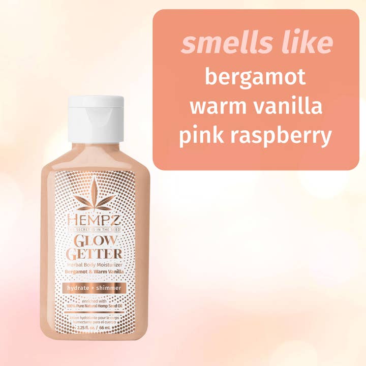 Hempz UK - Wholesale Body Cream/Lotion - Travel-Size Glow Getter Herbal Body Moisturizer with Shimmer1