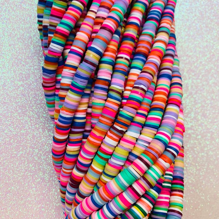 The Bead Bazaar - Wholesale Beads - Disc Beads, Multicolored Beads, Spacer Beads, Polymer Clay Beads, Jewelry Making, Jewelry Supplies, Flat Disc Beads, Multicolored Heishi Beads