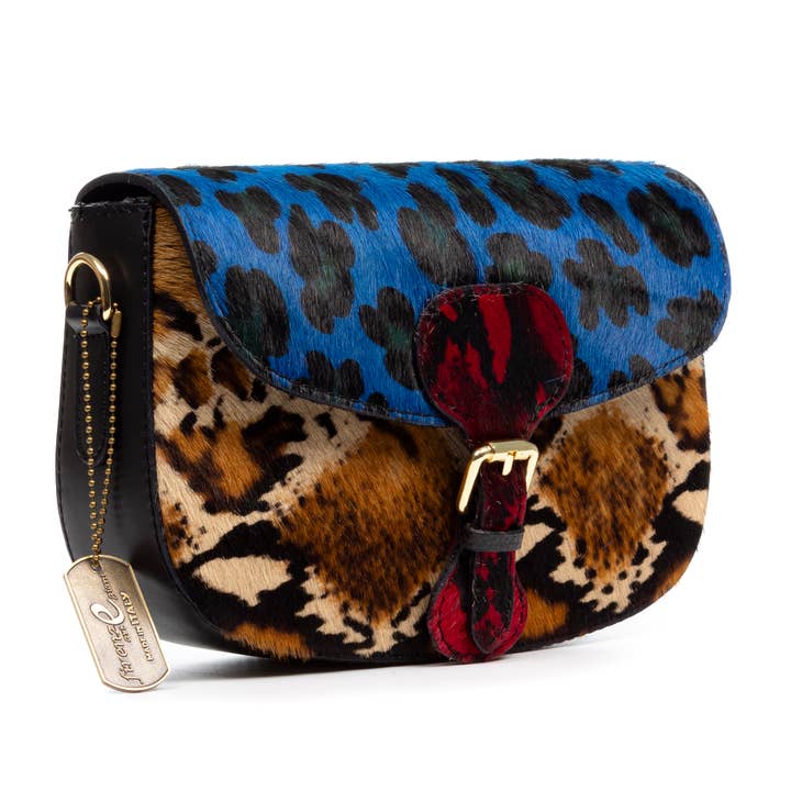 FIRENZE ARTEGIANI - Wholesale Shoulder Bag - Women's - Anghiari shoulder bag. Genuine Cavallino animal print leather.1