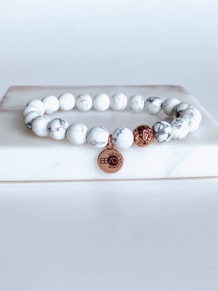 Be Still Rose Gold Bracelet for wholesale by Bead Mindful Gems