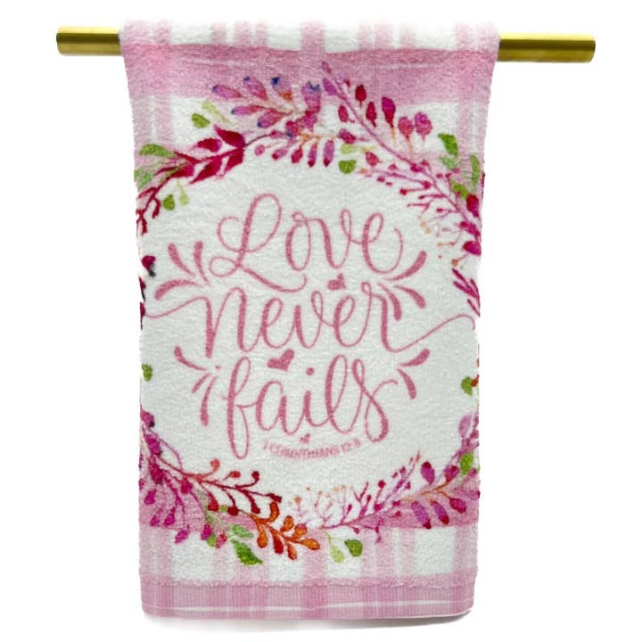 Torchon Love Never Fails pour la vente par Rachel Brooks Design, LLC