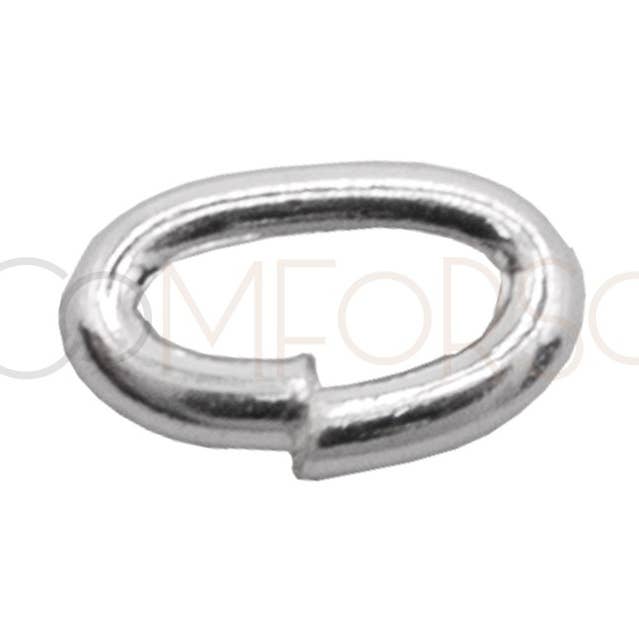 Anello ovale aperto 2,5 x 4 mm argento 925 ml per la vendita all'ingrosso da parte di COM FORSA SL